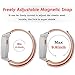 Diruite for Fossil Q Venture HR Band, 18mm Milanese Magnetic Stainless Steel Replacement Strap Band for Fossil Q Venture Gen 3 / Fossil Q Venture HR Gen 4 Smartwatch - Rose Gold