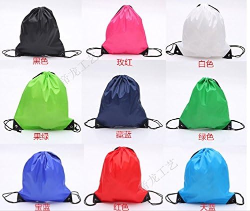 lyuboov Poly Bags, Personalised Stacking Nylon Bag, Drawstring Backpack, String Cord, Royal Blue, One Size