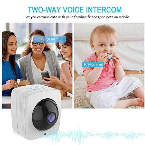 Security Camera WiFi IP Camera -1080P Home Wireless Baby/Pet Camera PORTOCAM 360° Fisheye Panoramic Camera with Motion Detection, Two-Way Audio, Night Vision and Remote Monitoring