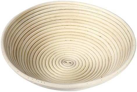 xlpace Pastry Storage Basket Round Dough Bread Proofing Tray Natural Fermentation Rattan Baskets Foods Fruits Organizer