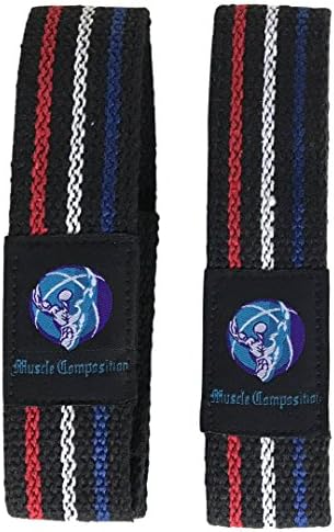 Muscle Composition Supper Strong Weight Lifting Straps w Padded Wrist, Lift Heavy, Lift Safe