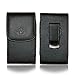 For Nokia Lumia 1020 Lumia 625 Lumia 630 Lumia 635 Belt Clip Holster Case [Vertical Leather] Carrying Pouch Cover [Magnetic Closure] [Swivel Belt Clip] (Fits With Lifeproof Case / Waterproof / Ballistic / Shockproof Case On) - Black