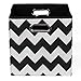 Modern Littles BLDSTOR101 Bold Chevron Folding Storage Bin Black