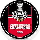 2015 Chicago Blackhawks NHL Stanley Cup Western Conference Champions Hockey Puck (Sherwood)