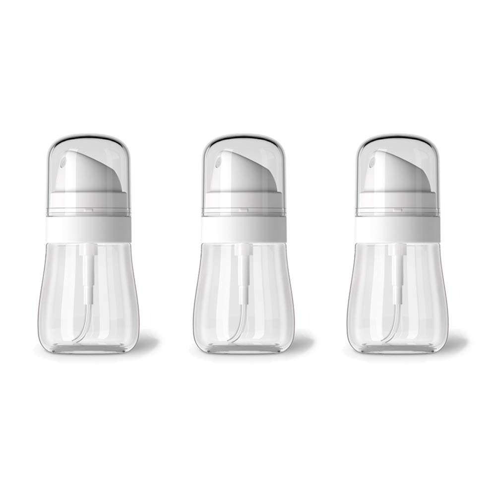 Fine Mist Spray Bottles, 50ML Empty Clear Cosmetic Travel Bottle Set, Refillable Make Up Containers Hair Spray Portable Atomizers for Water, Perfume, pack of 3