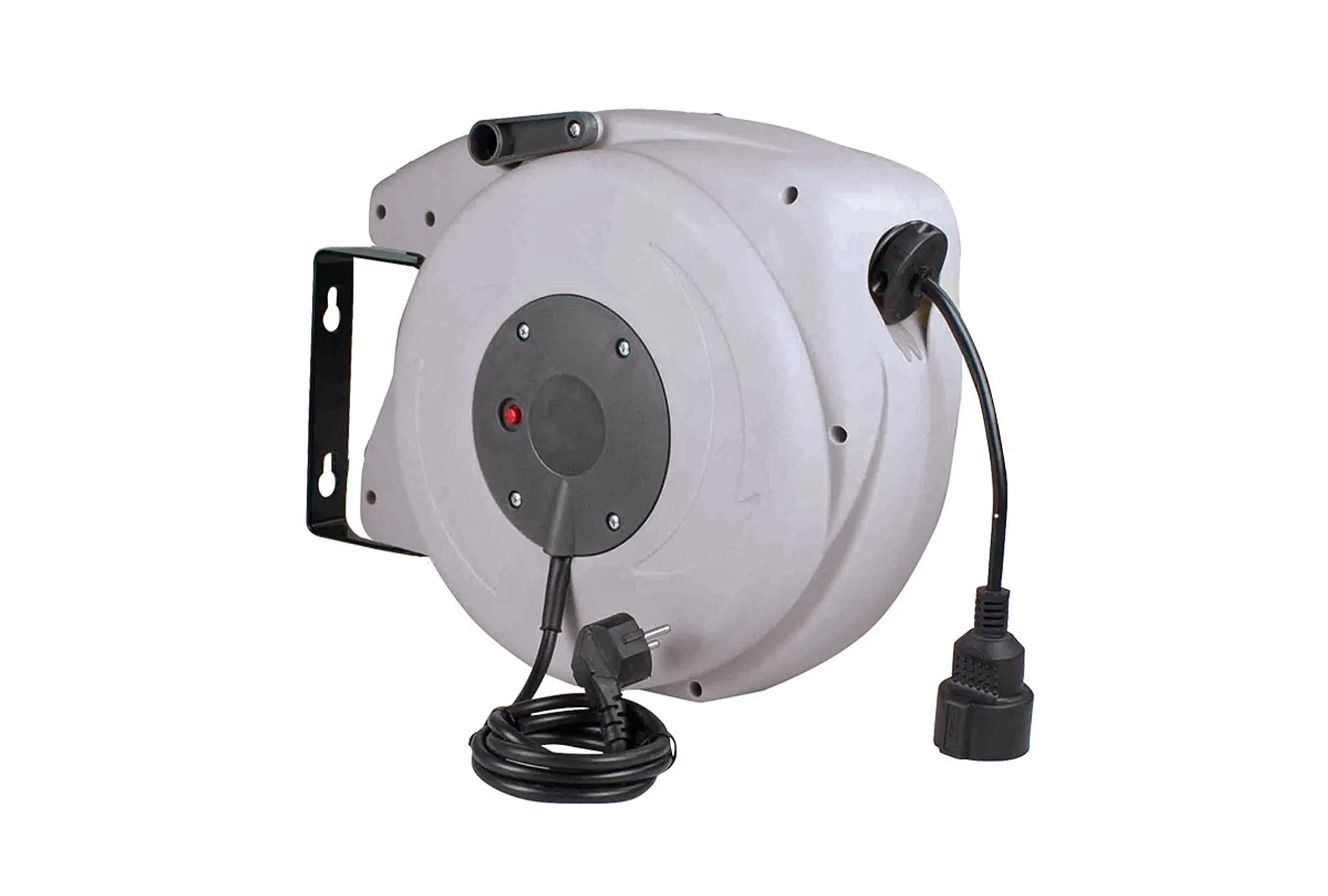 as - Schwabe 12611 Automatic Cable Reel Blue/Black 15 m H05VV-F 3G1.5 IP20 Indoor Use (Continental Socket)