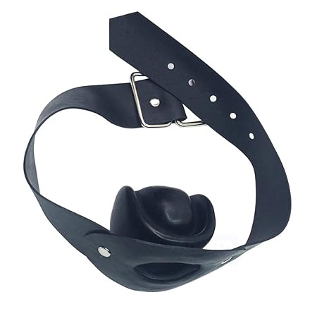 Fetish Bondage Open Mouth Gag Bite Harness Restraints Erotic Oral Fixation Gag (black)