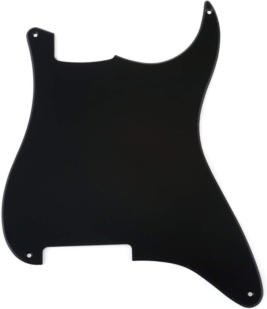 Musiclily 4 Hole Guitar Stratocaster Pickguard Blanks Material for Strat Style Guitar Custom 1Ply Matte Black