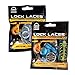 Lock Laces Reflective 2-Pack (Elastic No Tie Shoelaces) (Teal Blue-Storm Gray)