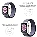 For Apple Watch Band,Soft Breathable Woven Nylon Replacement Sport Loop Band for Apple Watch Series 3/2/1 [42MM Midnight Blue]