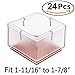 LimBridge Chair Leg Wood Floor Protectors, Chair Feet Glides Furniture Carpet Saver, Silicone Caps with Felt Pads #16, Square 1-11/16