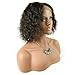 Eayon Hair Short Bob Curly Human Hair Wigs for Women Middle Part Brazilian Virgin Hair Lace Front Wigs with Baby Hair 130% Density Natural Color 10inch