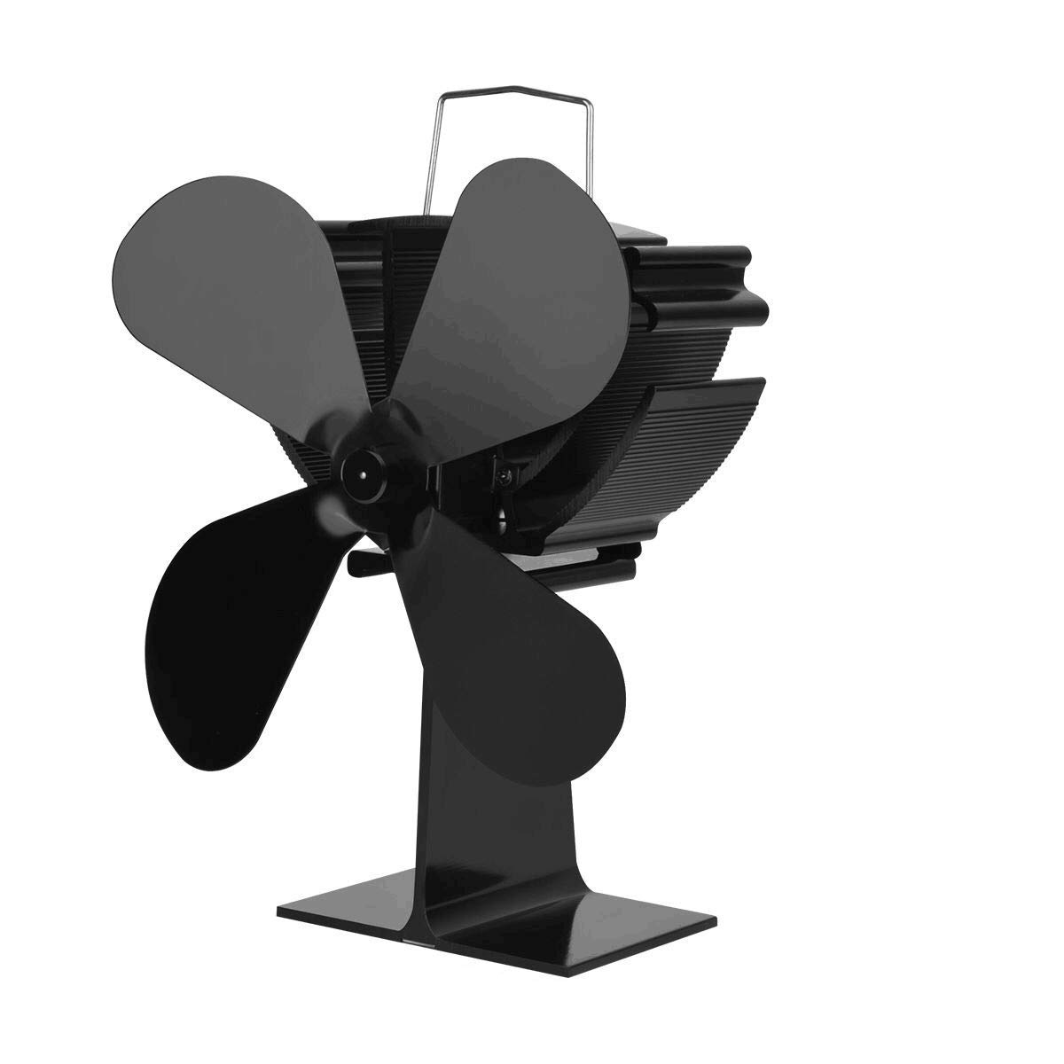 COZYSWAN Fireplace Fan with Temperature Display Screen 4 Blades Heat Powered Stove Fan for Wood