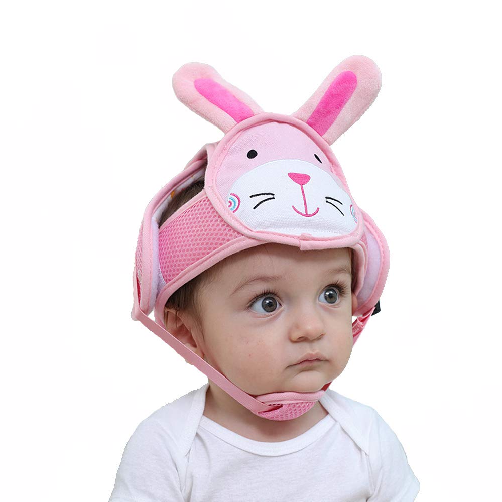G-Tree Baby Adjustable Safety Helmet, Toddler Kid Protection Safety Hat Infant Protective Cap for Biking and Walking, Rabbit Pattern
