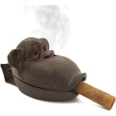 Ashtrays, Funny Cigar Ashtray Outdoor for Patio Monkey Cigarette Holder Smokeless Indoor Cute Ashtray Decor Cast Iron, Great Gift for Father's Day
