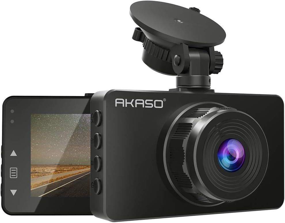 AKASO C330 Dash Cam, 1080P HD Car Dash Camera for Cars 3'' LCD Screen 170&deg; Wide Angle Dashboard Camera, Updated Night Vision, Loop Recording, G-Sensor, Motion Detection