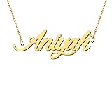 Aoloshow 18k Gold Plated Aniyah Name Initial