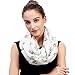 Lina & Lily English Bulldog Dog Print Women's Infinity Scarf Lightweight (White)
