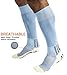 Compression Socks - Circulator Moderate Best For Running, Athletic Sports, Crossfit, Flight Travel (Men & Women) - Below Knee High Socks