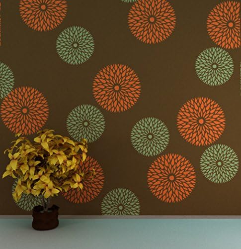 Modern flower wall stencils, FS-04