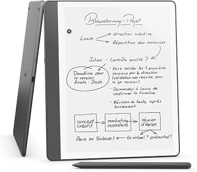 Kindle Scribe (64 Go) | Écran repensé avec bordures uniformes | Écriture dans les livres et documents | Stylet premium inclus | Gris tungstène