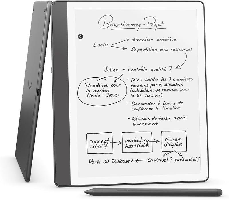 Kindle Scribe (64 Go) | Écran repensé avec bordures uniformes | Écriture dans les livres et documents | Stylet premium inclus | Gris tungstène