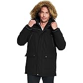 ALPINE NORTH Fraser Men’s Vegan Down Parka with Faux Fur Hood - Insulated, Water-Repellent, Relaxed Fit Winter Coat For Men