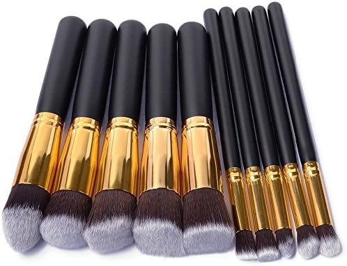 Hot 10Pcs Pro Makeup Blush Eyeshadow Blending Set Concealer Cosmetic Make Up Brushes Tool Eyeliner Lip Brushes