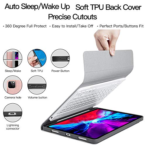 BacklitKeyboard Case for iPad Pro 11 2021 2020 JUQITECH Slim Folio