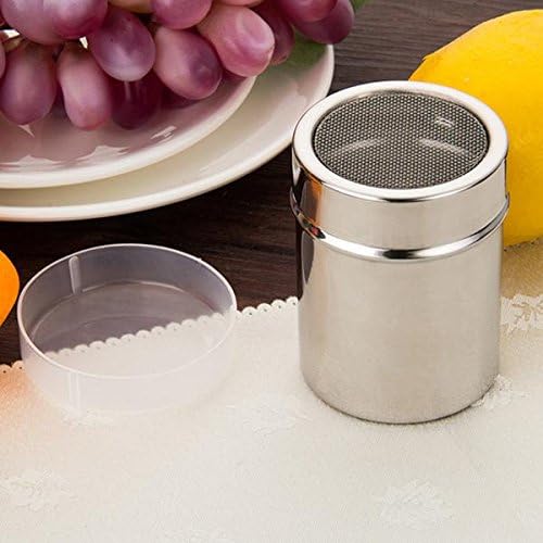XMshop Shaker. Stainless Chocolate Shaker Icing Sugar Salt Cocoa Flour Coffee Sifter--silver