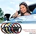 AmeriLuck Steering Wheel Cover for Car, Universal 15 inch, Odorless, Breathable, Anti-Slip, Sporty, Soft and Snug Grip, Carbon Fiber Effect (Orange | Back)