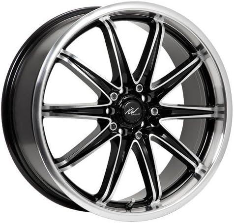 ICW Racing Wheels Tsunami Gloss Black Machined Lip 18x7.5 5x100 5x114.3 42 Offset 73 Hub