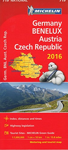 Germany, Benelux, Austria, Czech Republic 2016 National Map 719 2016 (Michelin National Maps) by Unknown (Map)