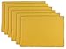 DII 100% Cotton, Ribbed 13x 19 Everyday Basic Placemat Set of 6, Marigold