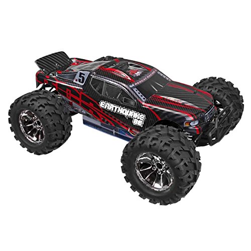 Redcat Racing Earthquake 8E Brushless Electric Monster Truck, Red, 1/8 Scale