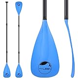 YVLEEN Alloy SUP Paddle - Adjustable Stand Up Paddle Board Paddle - 3-Piece or 4-Piece Floating Kayak Paddle