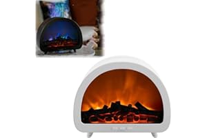 Fireplace Humidifier Diffuser,7 Colors Flame Diffuser for Essential Oils,Home Aromatherapy Mist, Flameless Candle Oil Diffuse