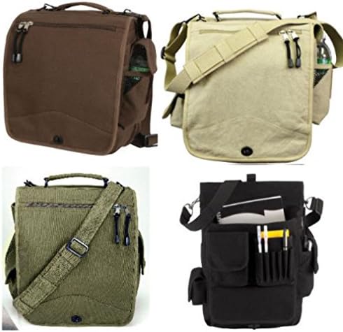 M-51 ENGINEERS CANVAS BLACK OLIVE DRAB GREEN BROWN KHAKI LAPTOP FIELD WORK BAG