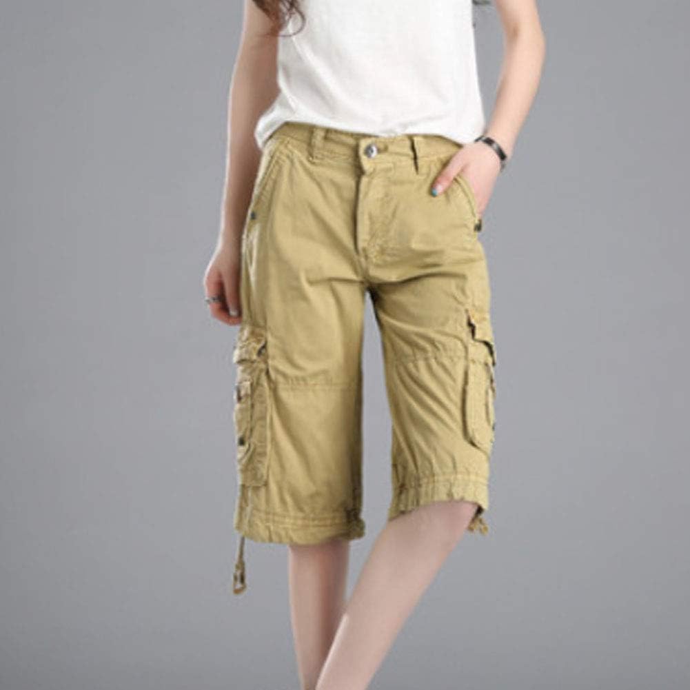 Bermuda cargo da donna in cotone casual con tasche multiple Abbigliamento  Pantaloncini berjaya.edu.my