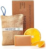 Natural Handmade Soap & Bath Shower Soap-Filled Sponge by SEEDVE – 100% Organic Safe Body Wash Products for Women, Men & Kids – Unique Skin Care Set for Face, Hands and Body