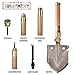 KP Solution Chico Group Folding Camping Survival Shovel, Entrenching Multi Tool, for Backpacking, Gardening (Gold)