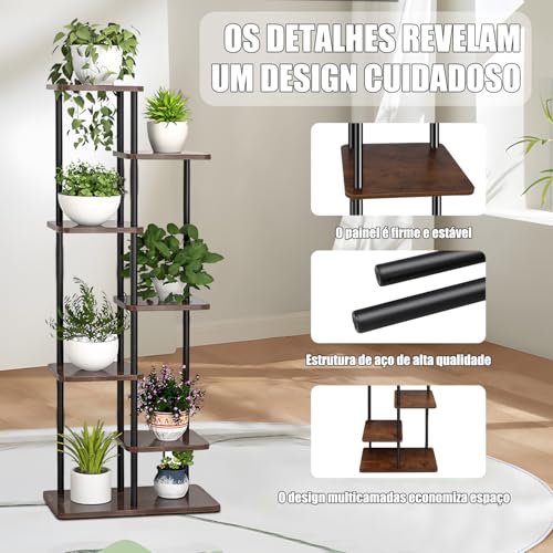 Estante para Plantas, Suporte para Plantas, Suporte Alto para Flores, Prateleira para Plantas, Suporte para Plantas Chao