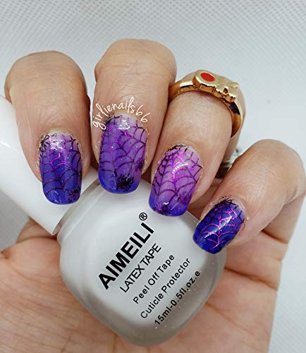 AIMEILI Nail Art Stamping Templates Manicure Tool Kit, 5pcs Nail Stamping Plates, 2 Stamper, 2 Scraper, 1 Latex Peel Off Tape