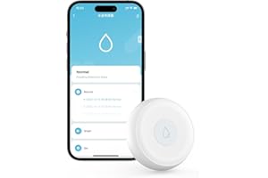 Maxcio Water Sensor, Wireless Water Leak Detector with App Notifications,Smart Water Sensor Alarm for Kitchen Bathroom Basement,Requires Tuya Zigbee Gateway, 1 Pack