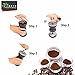 MEKBOK Coffee Grinder Manual Burr with 2 Glass Jars(11oz Each), Hand Bean Coffee Grinder Mill with Ceramic Burr, Handheld Coffee Grinder Small PortableCamping coffee grinder