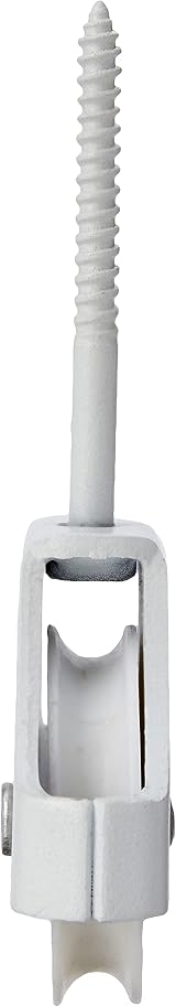 Merriway BH02877 Single Screw Pulley White for Washing Line Rope Cord Up to 8mm view 3