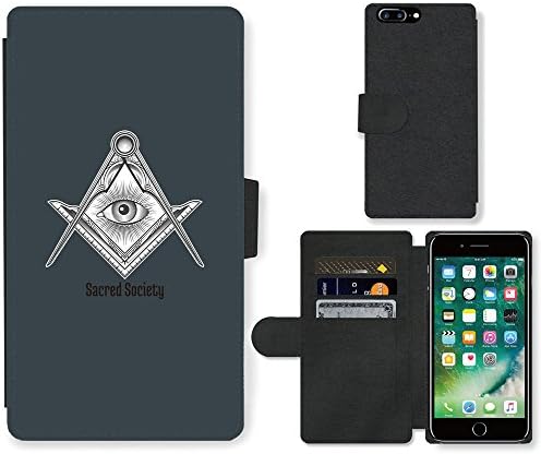 GoGoMobile Hot Style Cell Phone Card Slot PU Leather Wallet Case // Q08200606 masonic square 1 Arsenic // Apple iPhone 7 PLUS