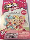 Shopkins shoppies 32 valentines cards with tattoos