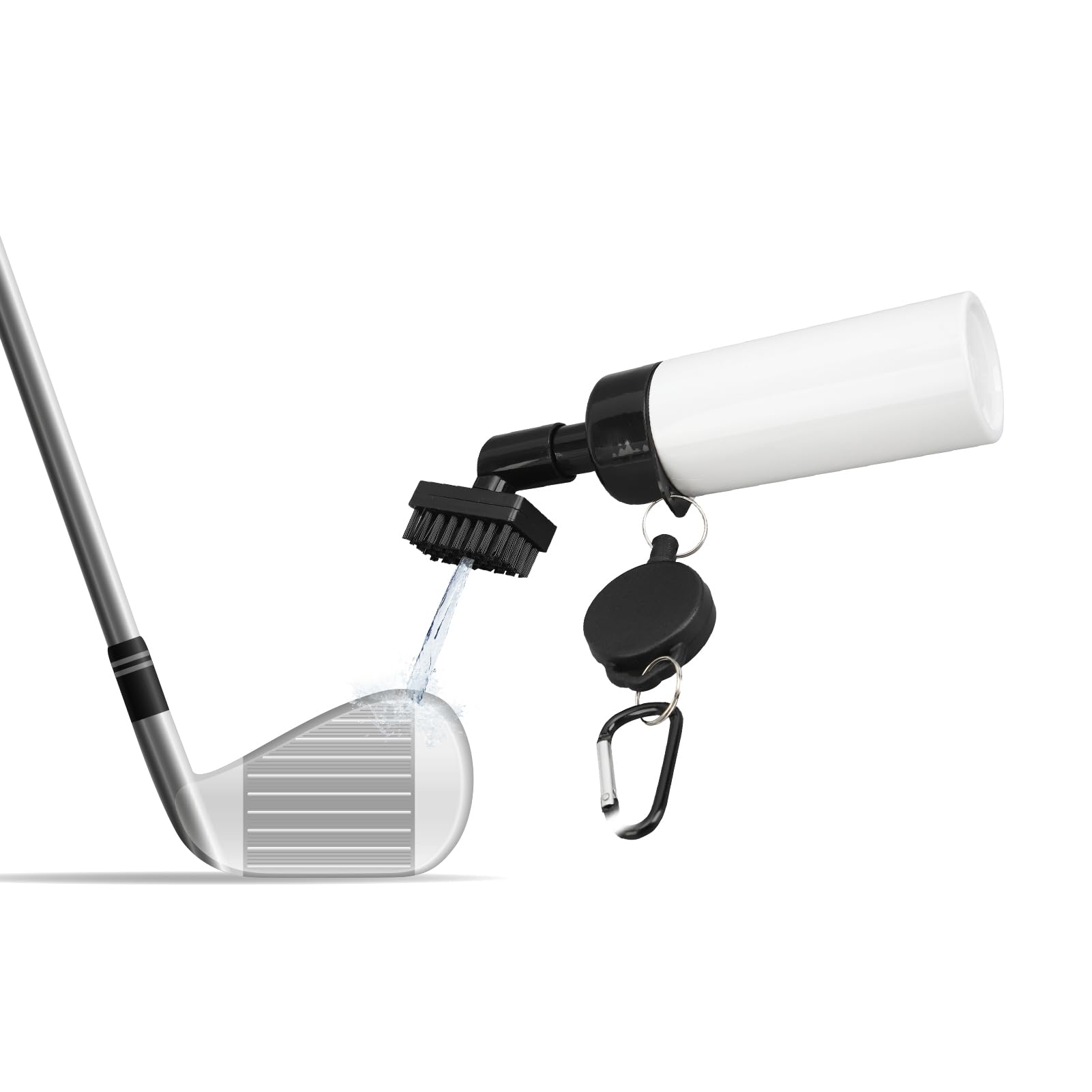 Leapiture Golfing Club Wash Brush Golfing Club Brush Golfing Brush Towel Golfing Club Washing Tool Golfing Club Groove Cleaner Maintenance Brush for Golfers (White)