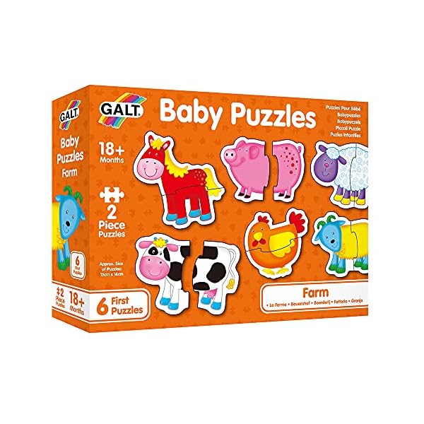 Galt Toys, Baby Puzzles - Farm, Jigsaw Puzzles for Kids, Ages 18 Months Plus